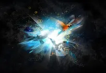 abstract birds 2560x1440 wallpaper Art HD Wallpaper